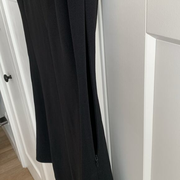 Theory Collared Short Sleeve V-Neck Black Mini Dress Size 0 - Picture 3 of 4